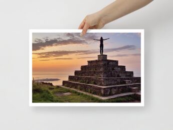 Poster of Sunrise over the Irish Sea from Killarney Hill Pyramid (18 x 12 inches)