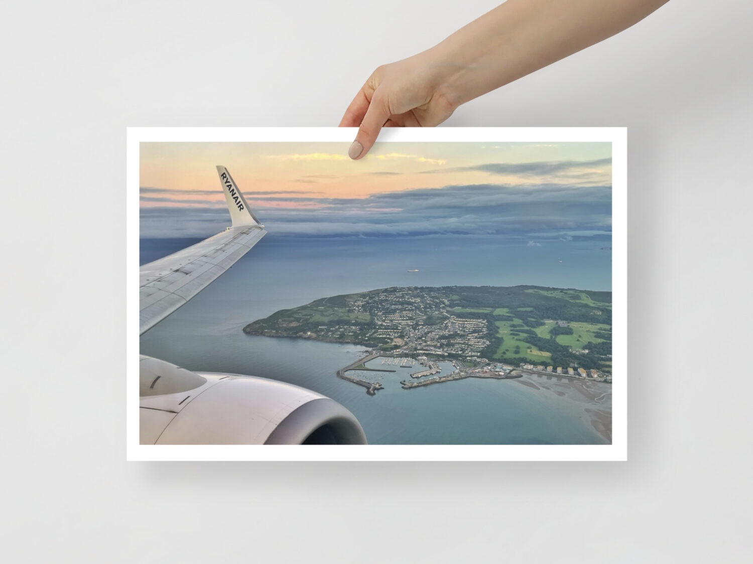 Poster of Ireland Viewed from a Ryanair Plane (18 x 12 inches)