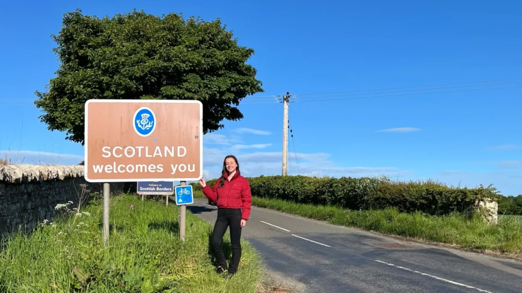 View near Berwick-upon-Tweed close to the England-Scotland border
