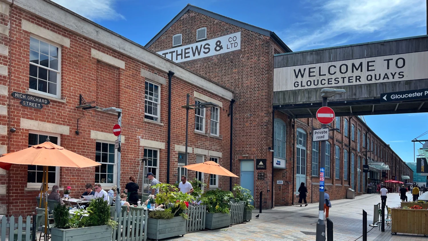 Victorian warehouses at Gloucester Quays