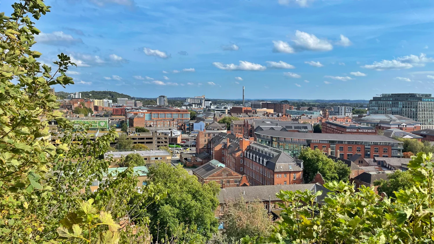 Nottingham seen from the castle