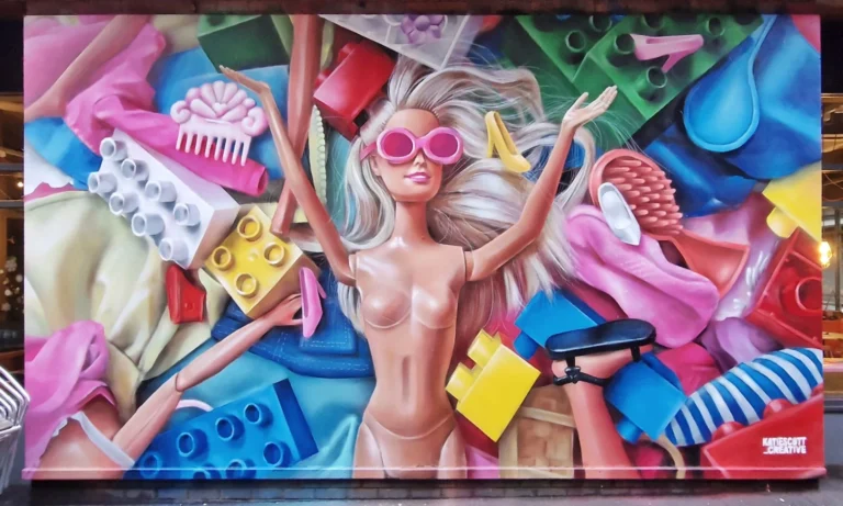 A Barbie mural on Edge Street in Manchester
